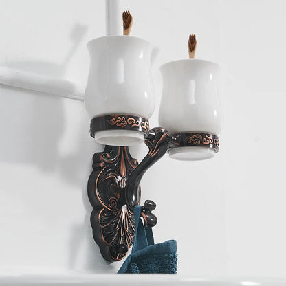 Robe Hooks European Style Brass Black Hangers For Clothes Towel Rack Clothes Hook Home Decoration Bathroom Hardware Set WF-88801