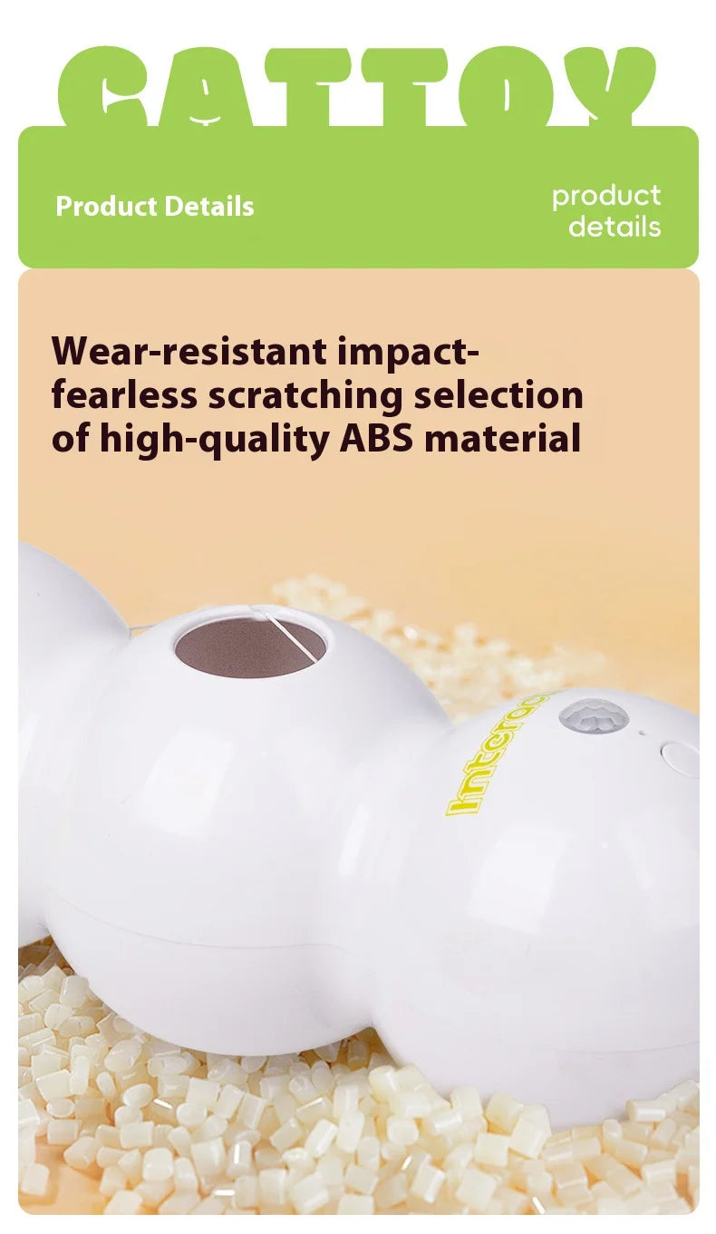 Intelligent interactive cat toy,Mobile activation wake-up, earthworm pole, toy with tail, automatic popping hole,Interactive