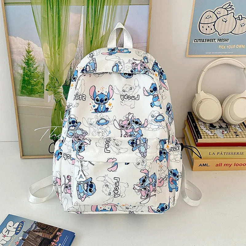 New Student Backpacks Stitch Printed Schoolbags Trendy Backpacks Large-capacity Lightweight Student Casual Bags Anime Schoolbags