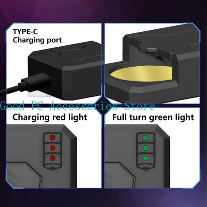 Charging Dock Base Adapter ML2032/ML1220/ML2016/ML2020 Rechargeable Button Battery Charger for Home Office Travel Use