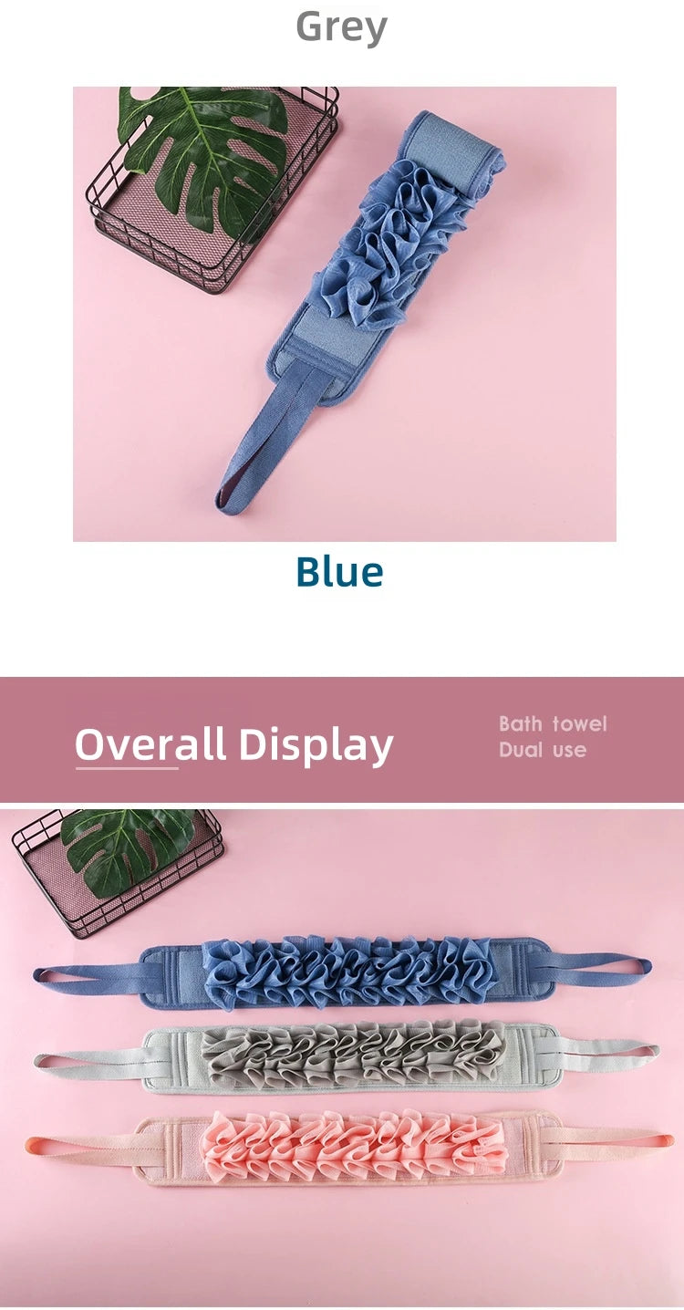 2-in-1 Pullback Towel Strong Rubbing Back Bath Towel Bath Bar Bath Flower Rubbing Mud Home Rubbing Bath Towel