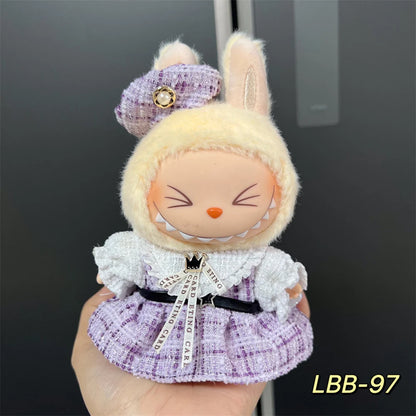 Labubu 17cm Doll Clothing Set Accessories Labubu V1 V2 Small Fragrant Style Series Clothing Set