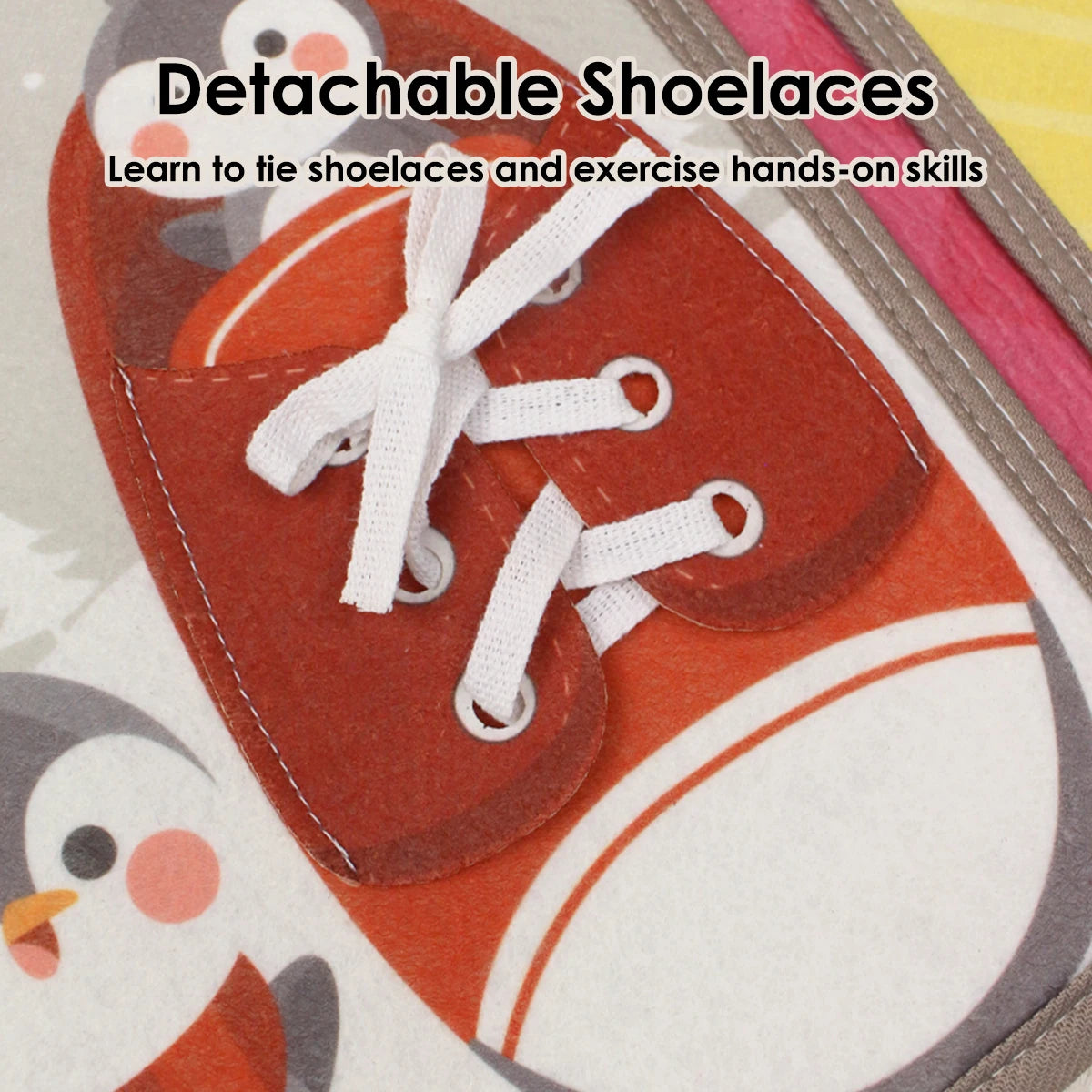 1pcs Montessori Busy Book Baby Early Education Book，Puzzle Toy, Animal Cognitive Fabric Book, Repeated Paste Book & Sensory toys