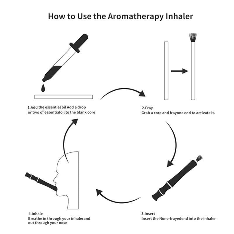 Aromatherapy Inhaler For Essential Oils Quit Smoking Inhaler Stick Wooden Personal Diffuser For Essential Oils With Fiber Rods