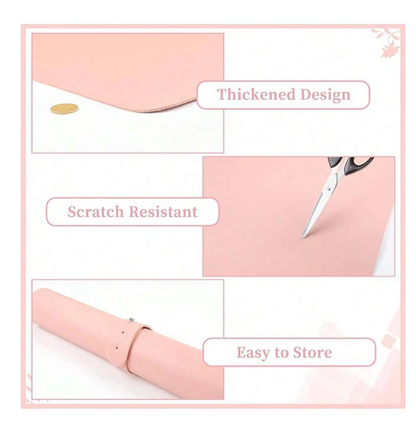 Pink Nail Art Table Mat, Portable Foldable Nail Art Armrest Mat, Microfiber Leather Soft Nail Art Mat for Nail Art Salon