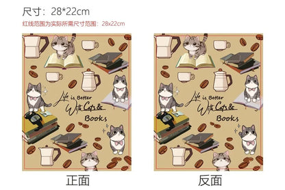 1pc Vintage Books Book Sleeve Teaware Book Protector Flower Black Book Covers for Paperbacks Washable Fabric Cloth Book