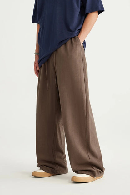 INFLATION Bamboo Cotton Linen  Wide Leg Pants 2024 Spring Summer All-match Casual Mens Trousers