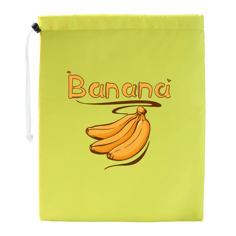 Fruit Vegetables Storage Bag Reusable Drawstring Food Storage Bags Fresh-keeping Pouch Bag for Picnic Outdoor Activities
