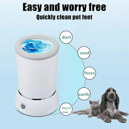 Electric Dog Paw Cleaner USB Rechargeable Claw Care Washing Cup Dog Bathing Automatic Foot Cleaning Machine for Dogs