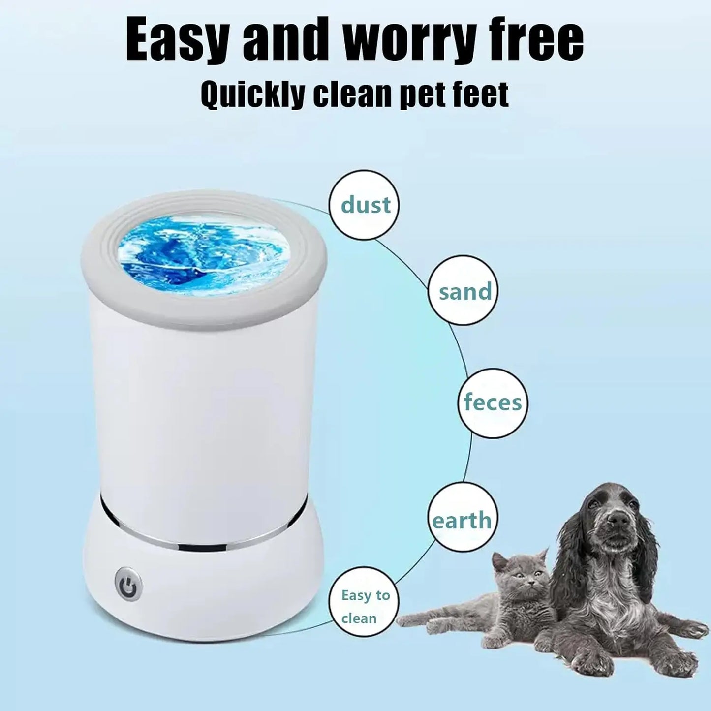 Electric Dog Paw Cleaner USB Rechargeable Claw Care Washing Cup Dog Bathing Automatic Foot Cleaning Machine for Dogs