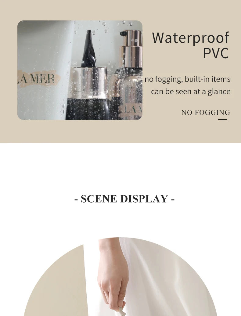 Tianzong Toiletry Bag Portable Travel Business Trip Cosmetics Cosmetics Bag Waterproof Transparent Cosmetic Bag