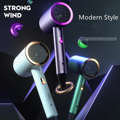 Home portable high power blue hair dryer 1200W professional hair dryer Strong wind salon negative ion hair dryer