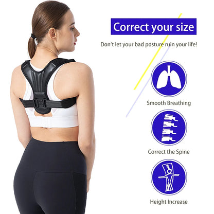 Posture Corrector for Men & Women - Adjustable Back Brace, Neck & Shoulder Support - Relieves Back Pain & Slouching, Breathable