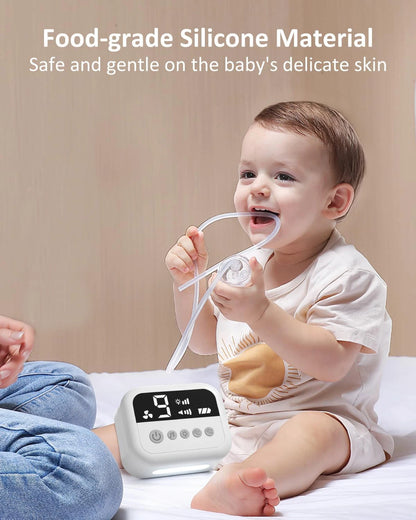 Baby Nasal Aspirator Electric Nose Cleaner with Built-In Music & Night Light Rechargeable Nose Booger Sucker for Infants Babies