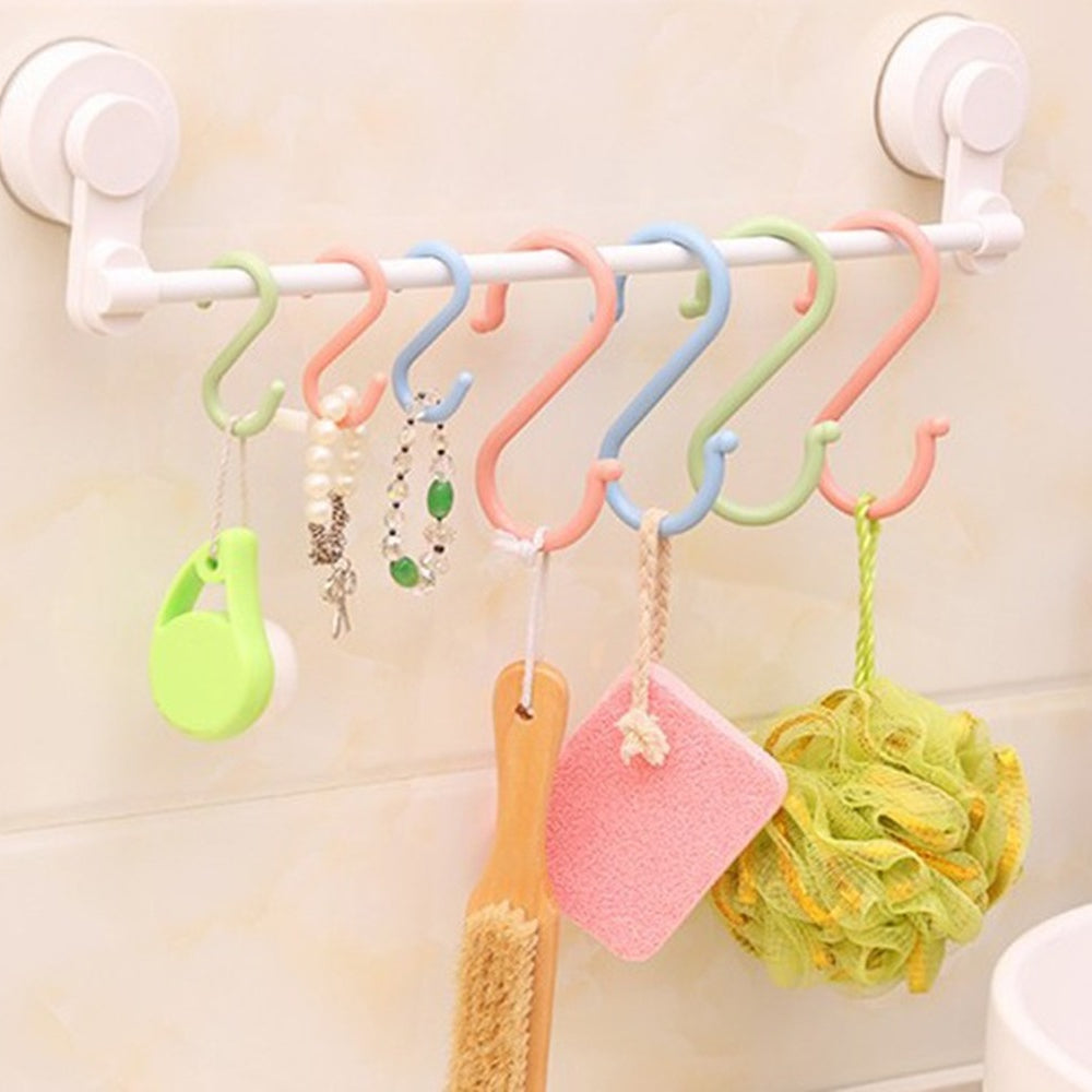 Plastic Multipurpose Portable S Shape Hanging Hooks 4Pcs/8Pcs Kitchen Home Organizer Clothing Rack Baby Stroller Hanger