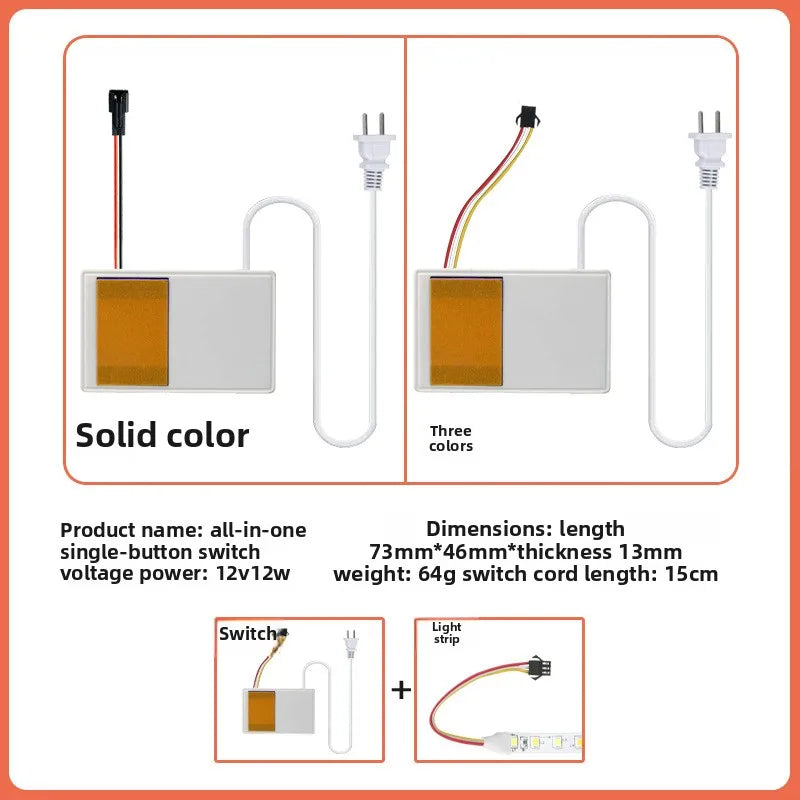 Salon Smart Mirror Light Sensor Switch Set 12V LED Light Bathroom Mirror Touch Switch Dimmer