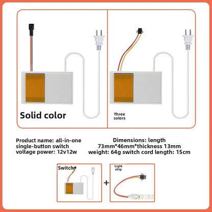 Salon Smart Mirror Light Sensor Switch Set 12V LED Light Bathroom Mirror Touch Switch Dimmer