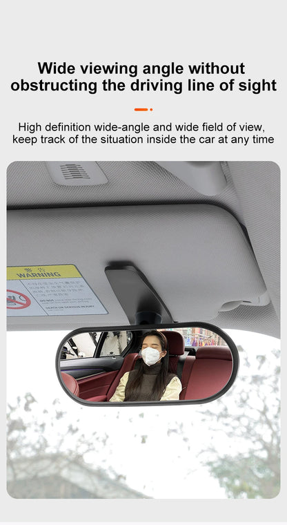 Sticky Baby Mirror For Car Auxiliary Mirror 360 Adjustable Baby Rear View Mirror Adhesive Mount Wide Angle Shatterproof Backseat
