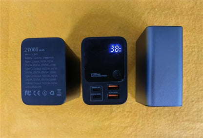 22.5W Power bank PD 200W 27000MAH 5V 9V 12V 15V 20V 5A USB QC4.0 Super Charge VOOC Li-polymer battery