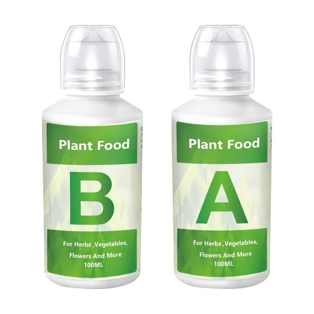 Hydroponic Nutrient Liquid A and B Fertilizer Solution Kit Hydroponic Nutrients for Growing Plant Flowers Food Vegetable Fruit