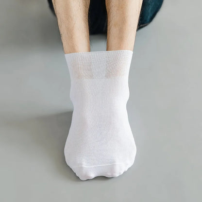 5 Pairs Diabetic Non Binding Socks for Women Pregnant Woman Elderly Long Socks Comfortable Breathable Black White Socks Women