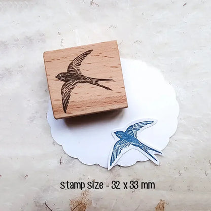 Stamp Scrapbooking Supplies Flower Petal Birds Stationary Kawaii Wooden Stamps