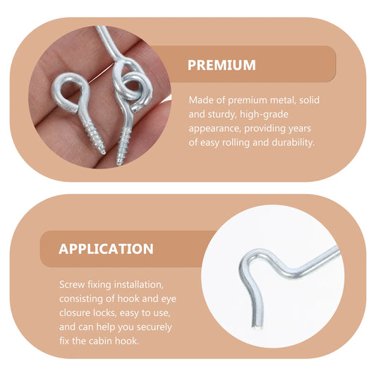 Door Hook and Eye Gate Latch Safety Hooks Latches Catch Cabin Catches for Doors