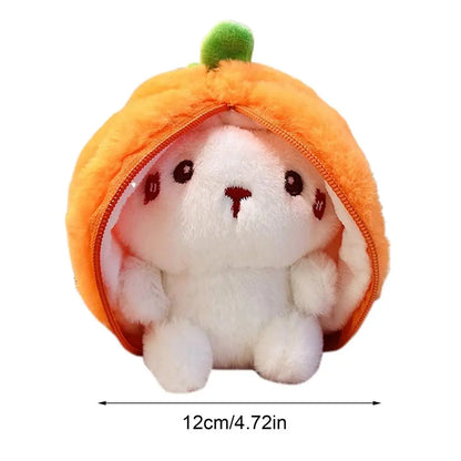 Plush Bunny Doll Reversible Stuffed Animal Carrot Rabbit Figurine Adorable Plush Bunny Toy For Girls Boys Kids Teens Adults