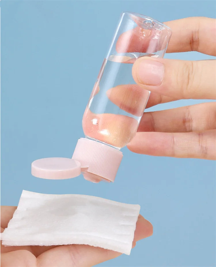 11 Pack Travel Bottles Set Leak Proof Portable Toiletry Squeezable Containers Clear PET Flight Size Cosmetic Containers JAF269