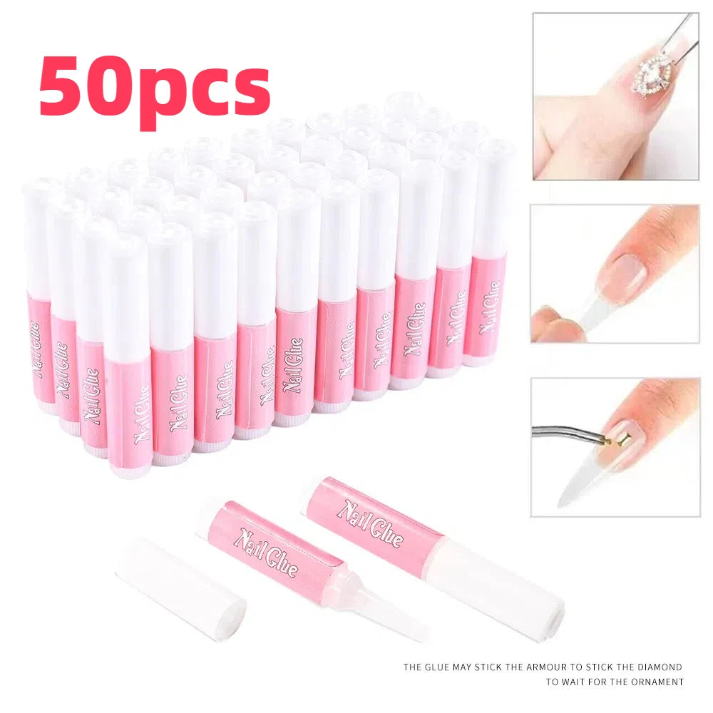30/20/10pcs Fast-Dry Nail Glue Acrylic False Nail Tips Glue Gel For Fast Extension Super Bond Rhinestones False Nails Mini Glue