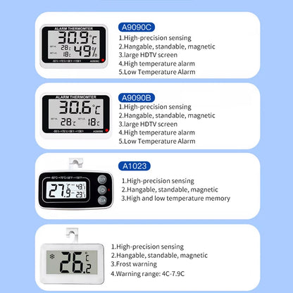 Fridge Thermometer With Hook Anti-Humidity Refrigerator Freezer Electric Digital Thermometer Temperature Monitor LCD Display