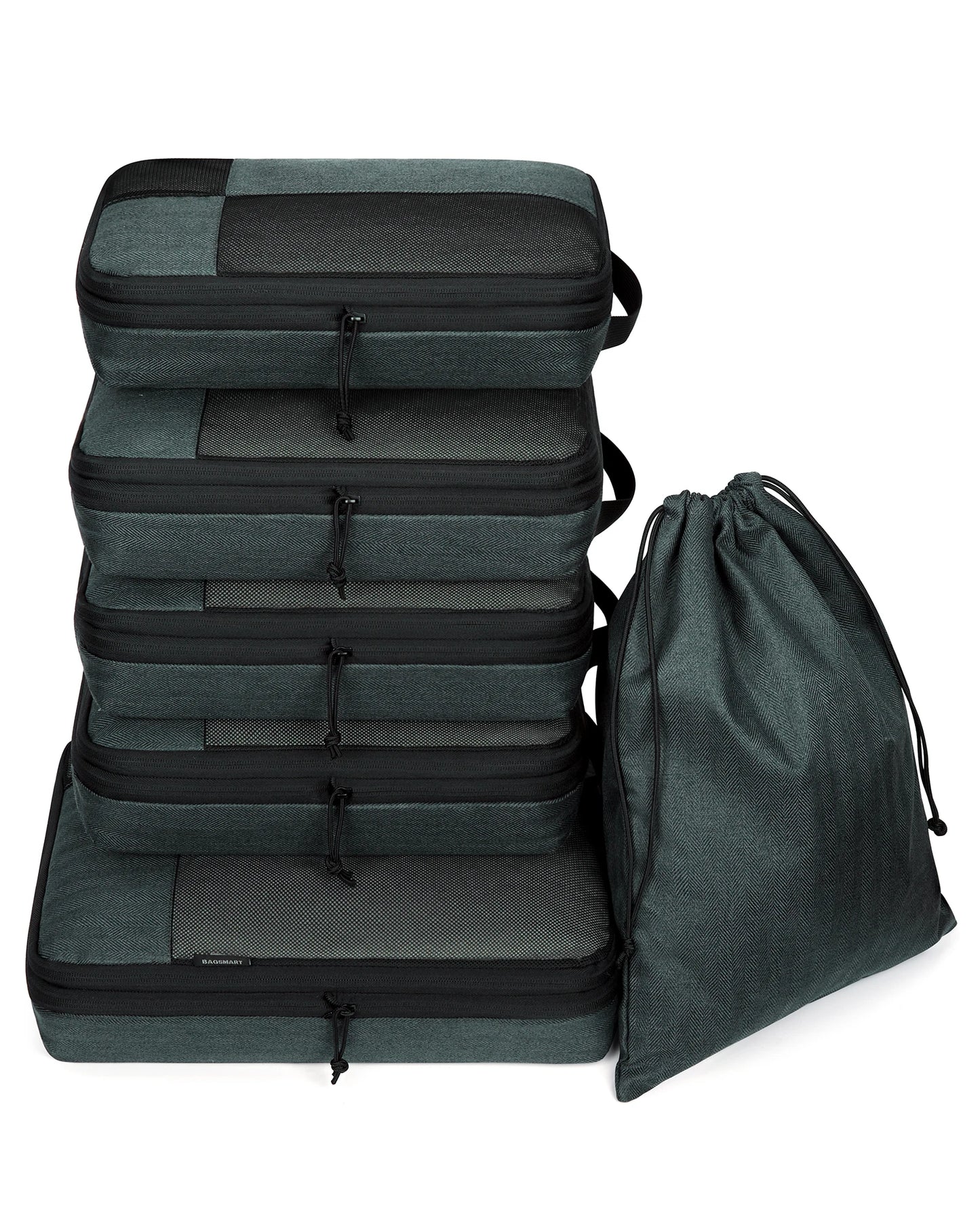 BAGSMART Compression Packing Cubes Men Travel Expandable Luggage Organizer  Carry on Luggage Packing Organizers for Women