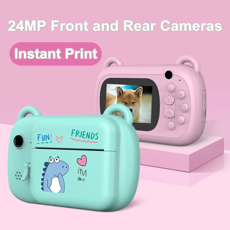 Digital Children Camera Dual Camera Instant Printing Camera Kids Wireless Digital Camera Inkless Instant Photo Printing Camera