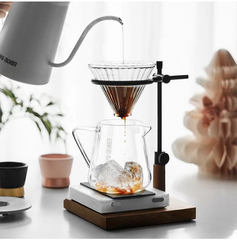 MHW-3BOMBE Pour Over Coffee Dripper Glass Coffee Dripper Coffee Filter Cup Reusable Coffee Drip Filter Cone Coffee Maker