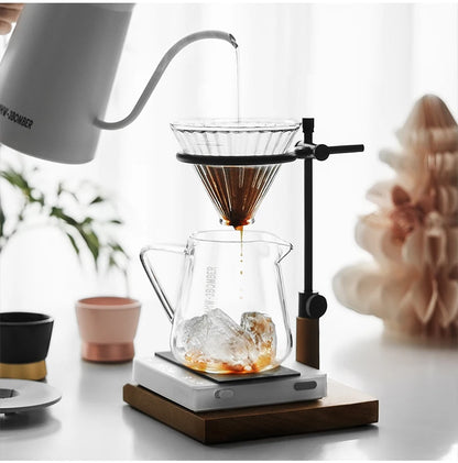 MHW-3BOMBE Pour Over Coffee Dripper Glass Coffee Dripper Coffee Filter Cup Reusable Coffee Drip Filter Cone Coffee Maker