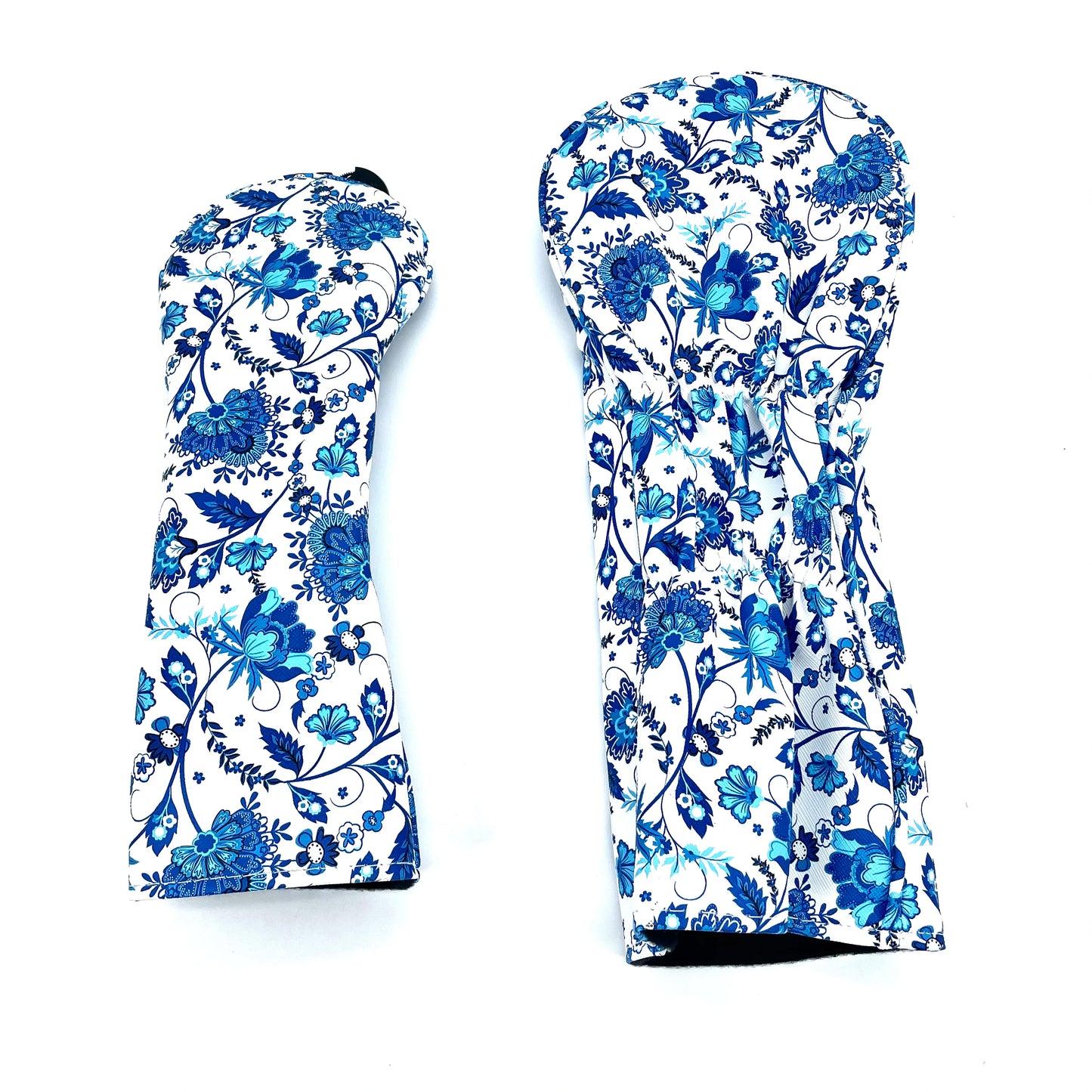 Golf Blue cherry blossoms pattern Head cover Driver Head Covers Fairway Wood Head Covers Hybrid Head Covers Pu Leather