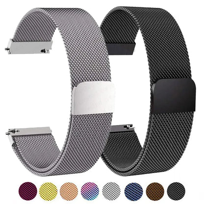 Stainless Steel Milanese Strap Return Magnetic Bracelet 18mm/20mm/22mm Replacement Strap Suitable for smartwatches