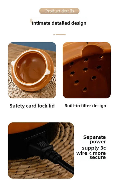 Shanyoujia Ceramic One-Piece Electrochemical Health Pot Automatic Boiling Medicine Pot Insulated Electric Heating Pharmacy Pot