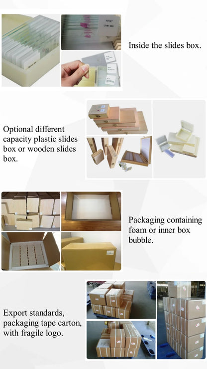 50 Pieces Set School Supplies Microscope Mixed Histology Prepared Slides for Educational Student