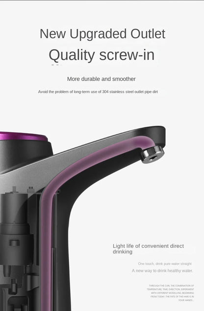Automatic Water Press Household Barreled Water Electric Water Pump USB Rechargeable Mineral Water Pump Portable Water Dispenser
