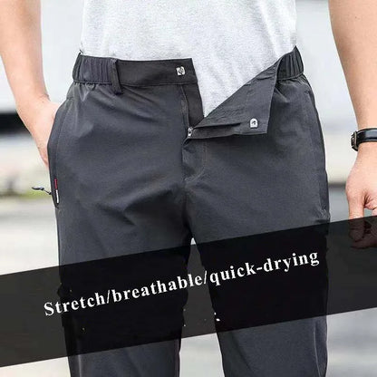 New Elastic Mens Hiking Pants Summer Quick Drying Waterproof Breathable Ultra Thin Outdoor Climbing Trekking Mens Trousers PN69