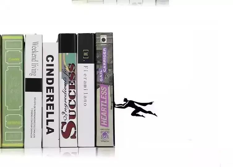 Creative Superman Metal Bookshelf Book Stand Creative Book Block Book Shelves Book Shelves Desk Book Storage Decorative Gift