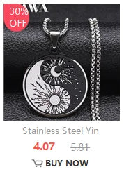 Talisman Protection Luck King Solomon Seal Necklace Stainless Steel Wealth Fortune Wheel Women Men Chain Jewelry salomon N3674