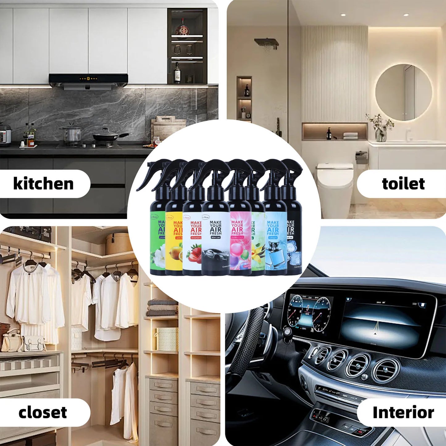 150ML Hand - sprayed Air Freshener, Car Spray, Home Air Purifying and Deodorizing Perfume