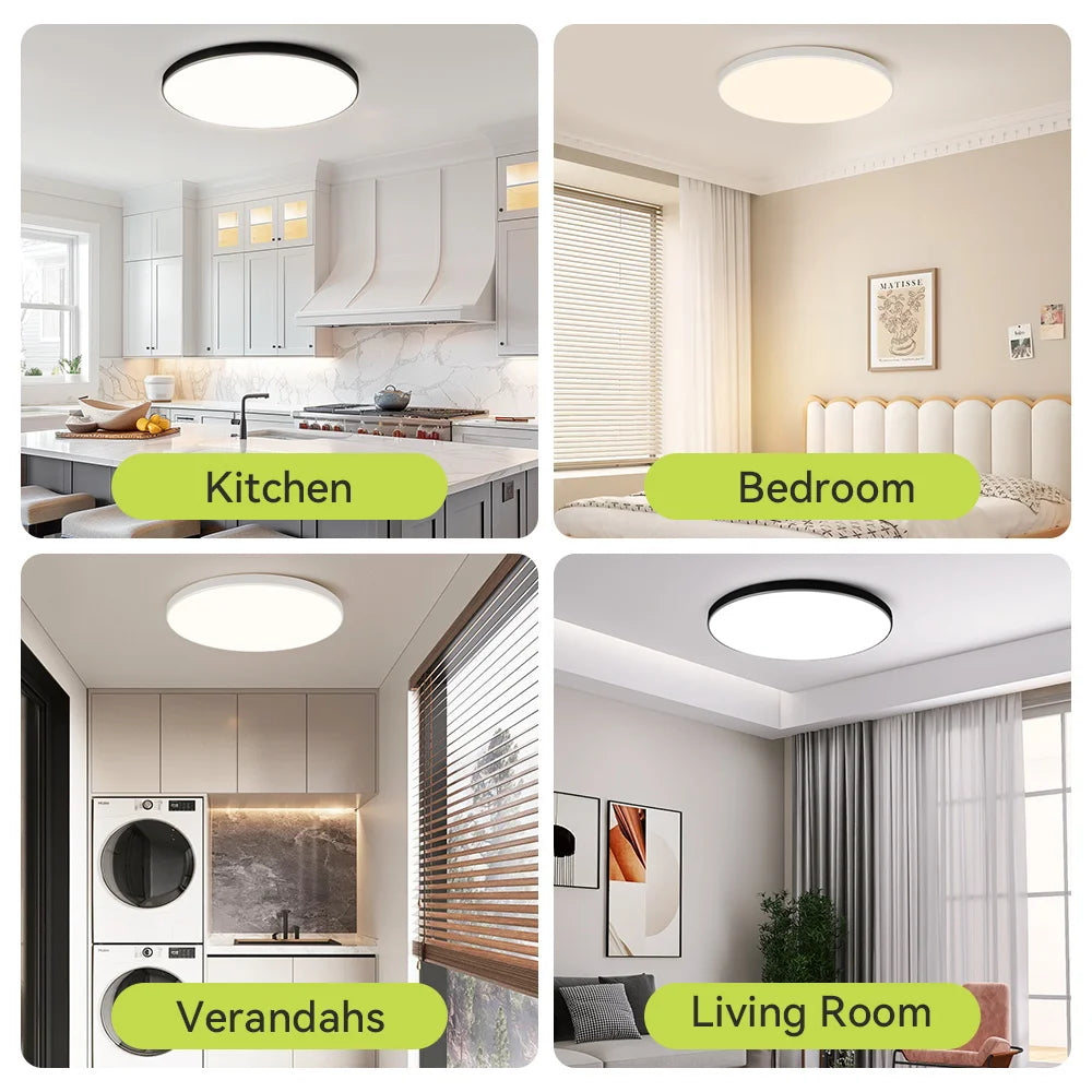 Smart Led Ceiling Light with Remote Control 3 Colors Dimmable Ceiling Lights Ultrathin Panel Lamps Bedroom Kitchen Ceiling Lamp