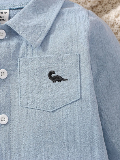 In Autumn For Newborn Baby Boys There Are Long-Sleeved Shirts Solid-Colored Tops Simple Casual Comfortable And Soft Shirts