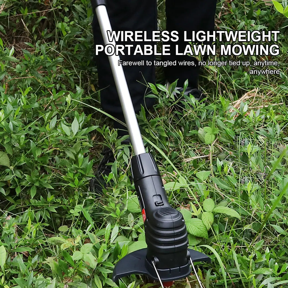 Electric Cordless Grass Trimmer Length Adjustable Rechargeable Lawn Mower Portable Mini Lawn Mower USB Charging for Garden/Lawn
