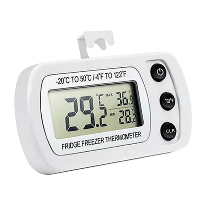 Digital Freezer Room Thermometer Max/Min Record Waterproof Fridge Thermometer Magnetic Back& Hook for Kitchen Home Restaurant