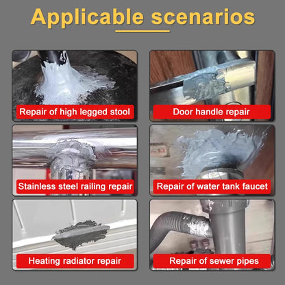 Casting adhesive, strong welding adhesive, suitable for cast iron and cast aluminum, waterproof and corrosion resistant.