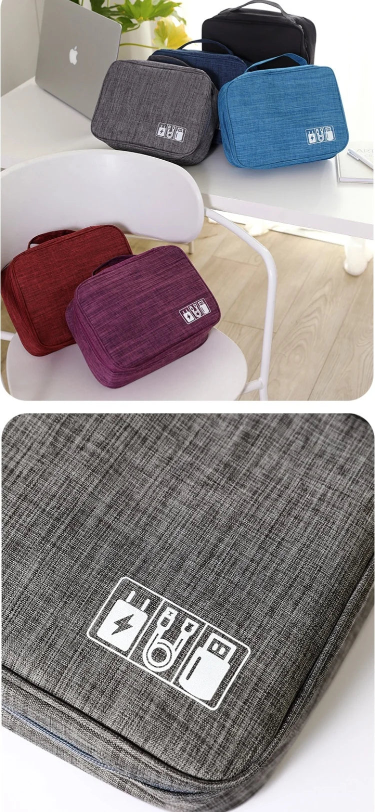 Travel Electronic Digital Storage Bag, Multifunctional High-capacity Earphones, Data Cable Protective Case, Dust Bag Travel Elec